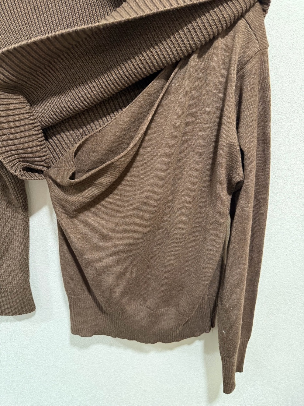 Patchwork Layered Ribbed Knit Sweater - Picture 3 of 6